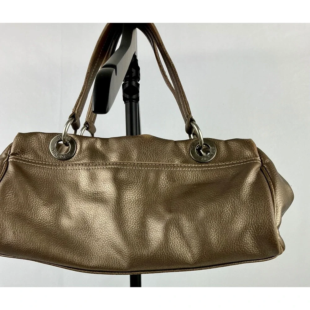 Tommy Hilfiger Bronze Metallic Satchel Purse Shoulder Bag Handbag Y2K /2000s Era